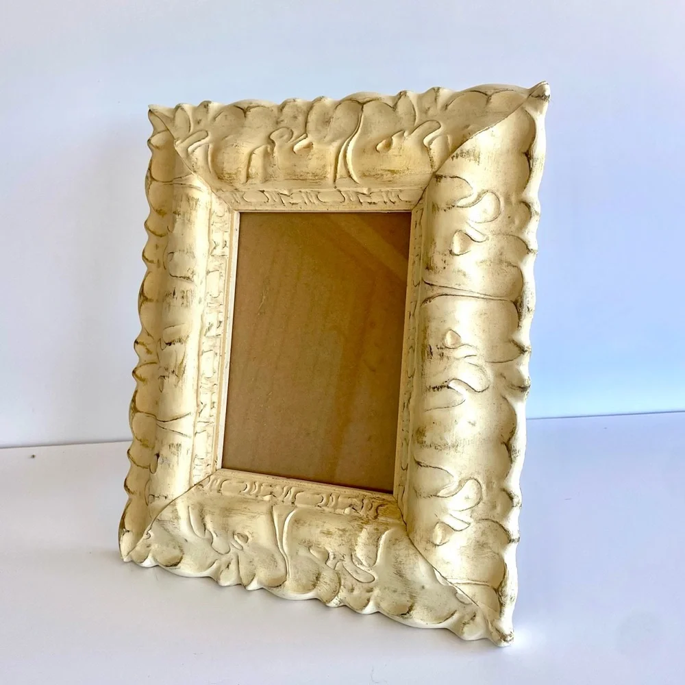 Vintage Ceramic Picture Frame Shabby Chic Cream‎ Photo Frame 5x7